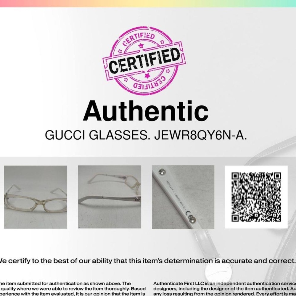 Gucci Authentic Women's White Glasses - Picture 7 of 10